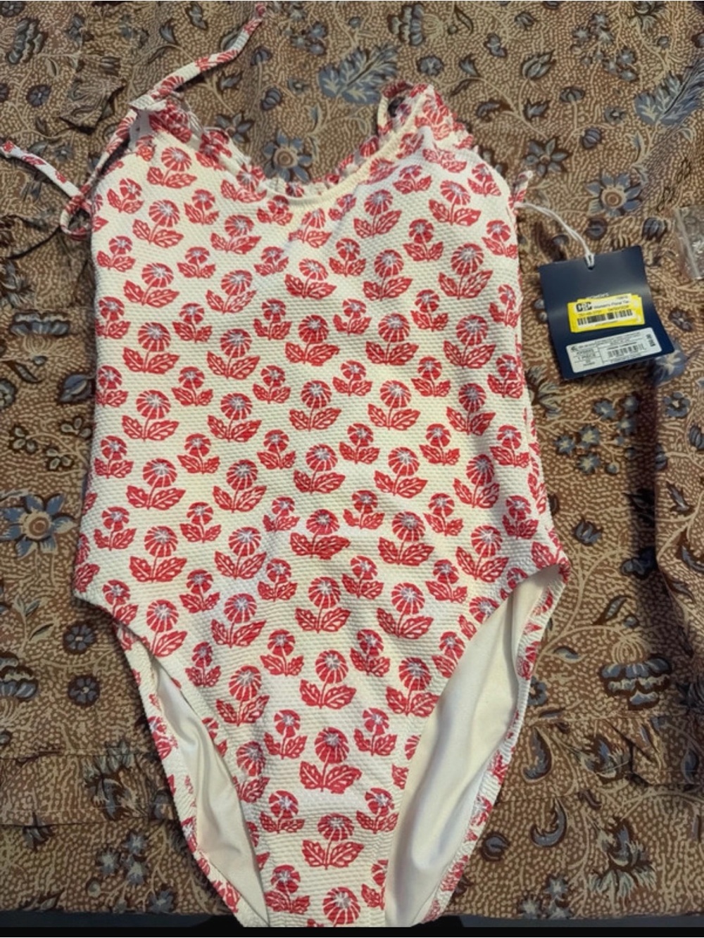 Roller Rabbit Red & White Floral One-Piece Swimsuit